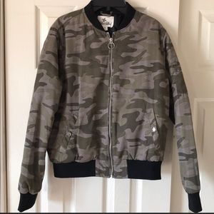 Others Follow Camo Bomber Jacket